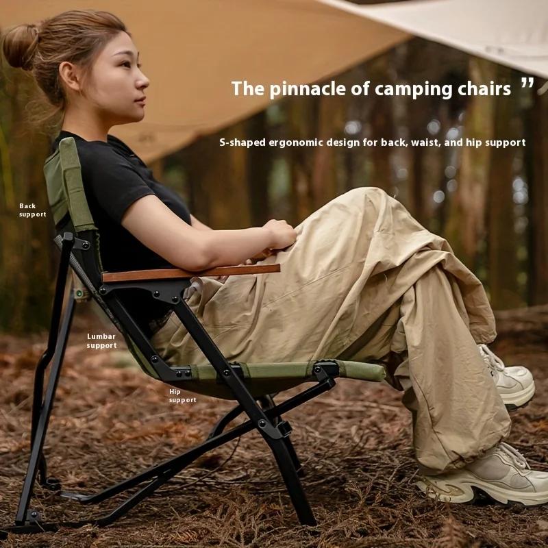 Chaise pliante portable réglable pour pêche et camping - Design ergonomique pour siestes et activités outdoor