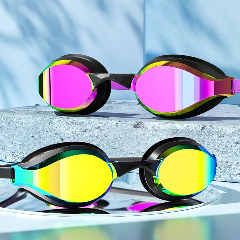 Lunettes de natation compétition professionnelles étanches anti-buée haute définition unisexe adultes