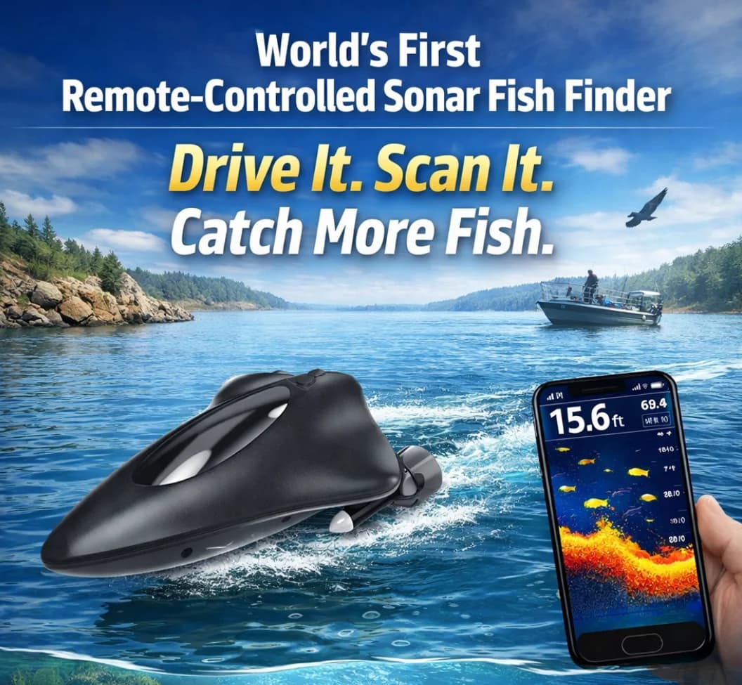 Bateau de pêche télécommandé avec sondeur sans fil et application WiFi pour exploration longue portée