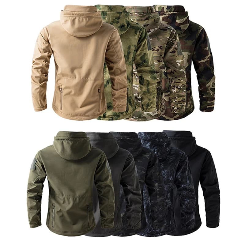 Softshell tactique peau de requin homme - Veste polaire camouflage automne - Imperméable pêche chasse