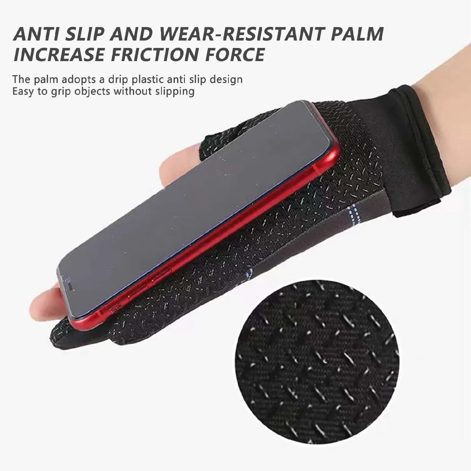 Gants pêche 3 doigts été homme - protection solaire anti-dérapage cyclisme conduite respirant