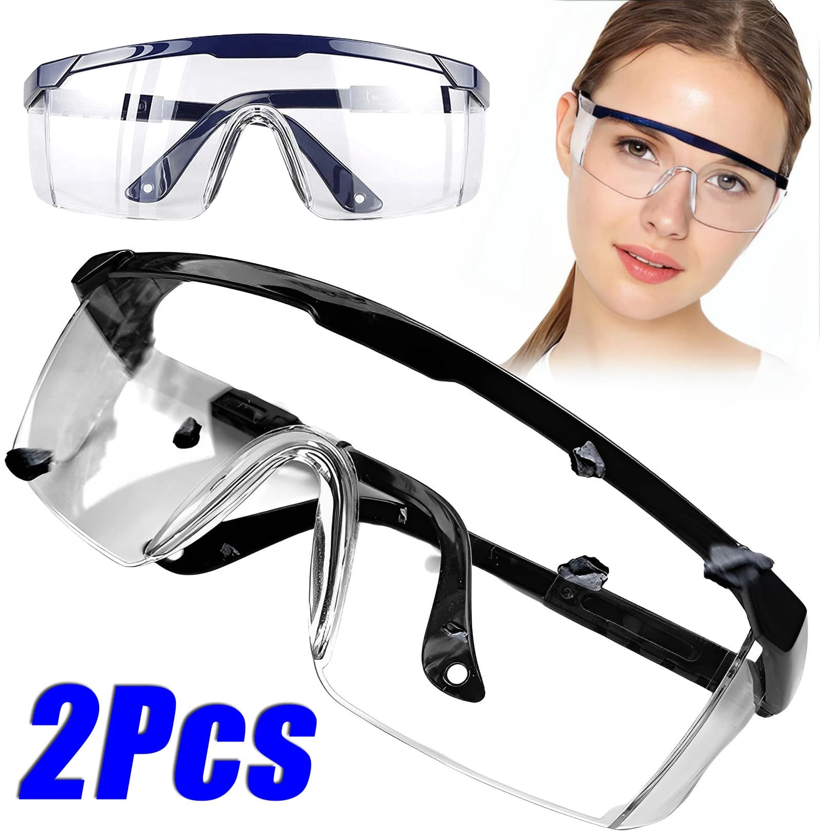 Lunettes de protection anti-éclaboussures pour travail industriel - sécurité oculaire laboratoire et cyclisme
