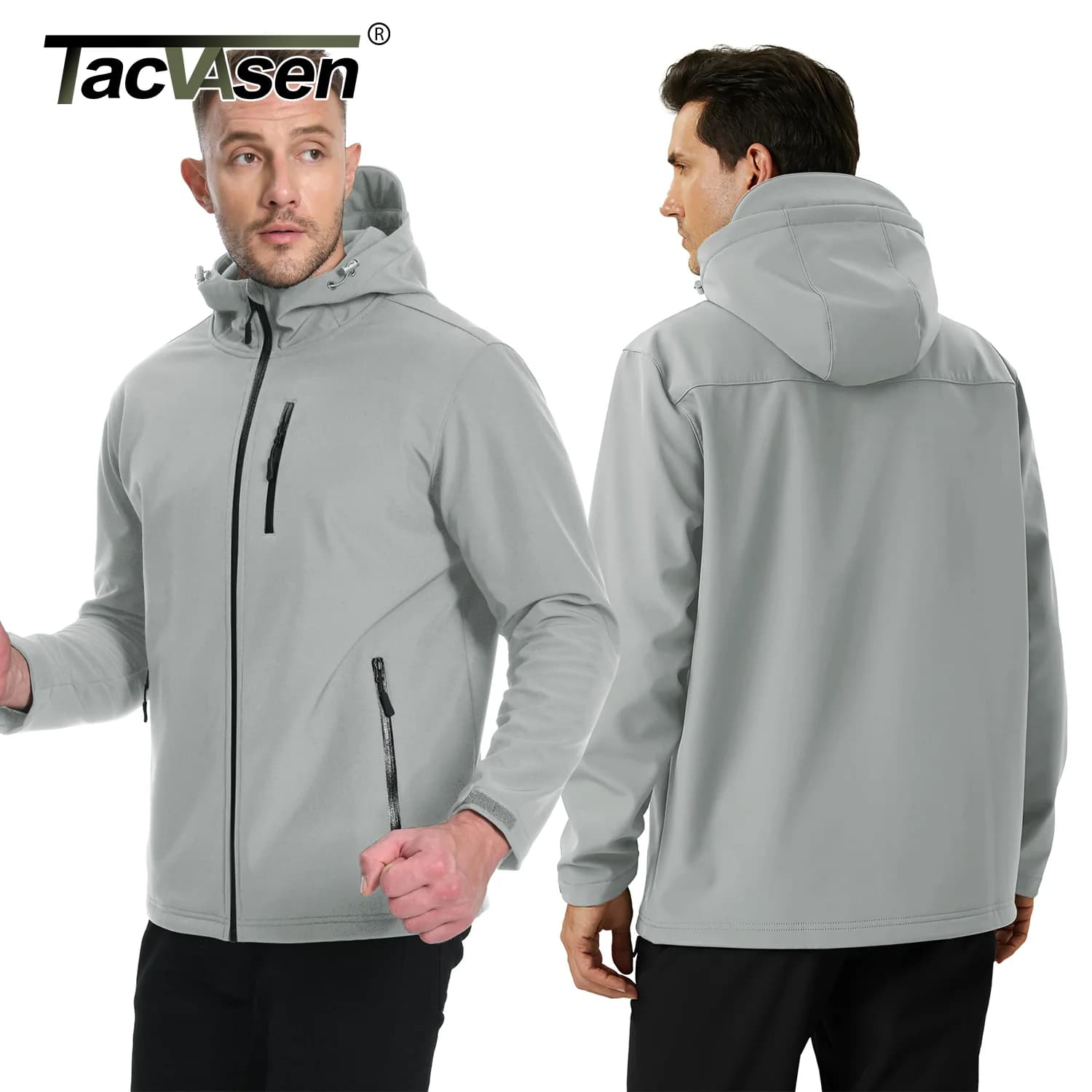 Veste softshell pour pêche - Imperméable avec doublure polaire - Randonnée trekking - Homme