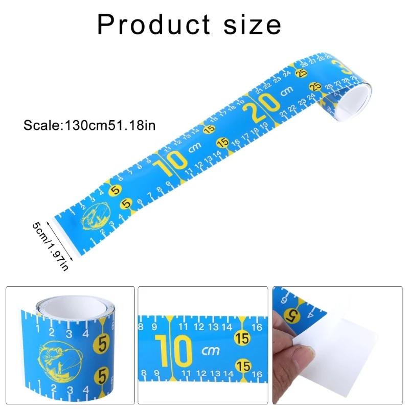 Règle à poissons adhésive 130cm - Ruban mesure autocollant pour bateau kayak pêche