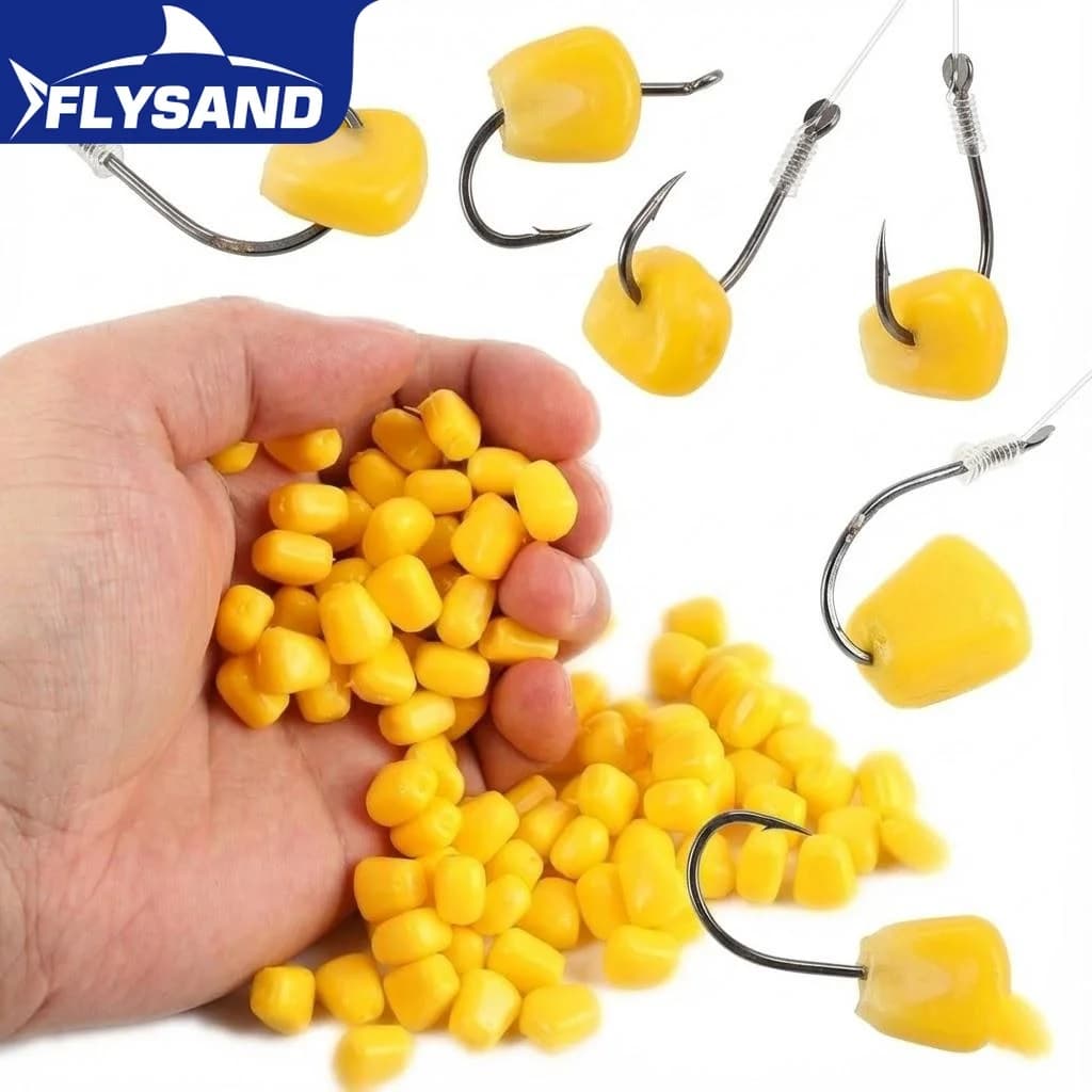 Appât flottant pour carpe 100PCS maïs coloré parfum crémeux - idéal pêche carpe de roseau