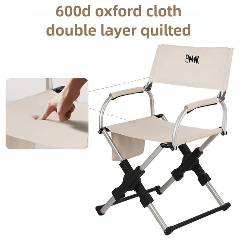Chaise pliante design nordique métal - Fauteuil de plage portable et tabouret de bar moderne