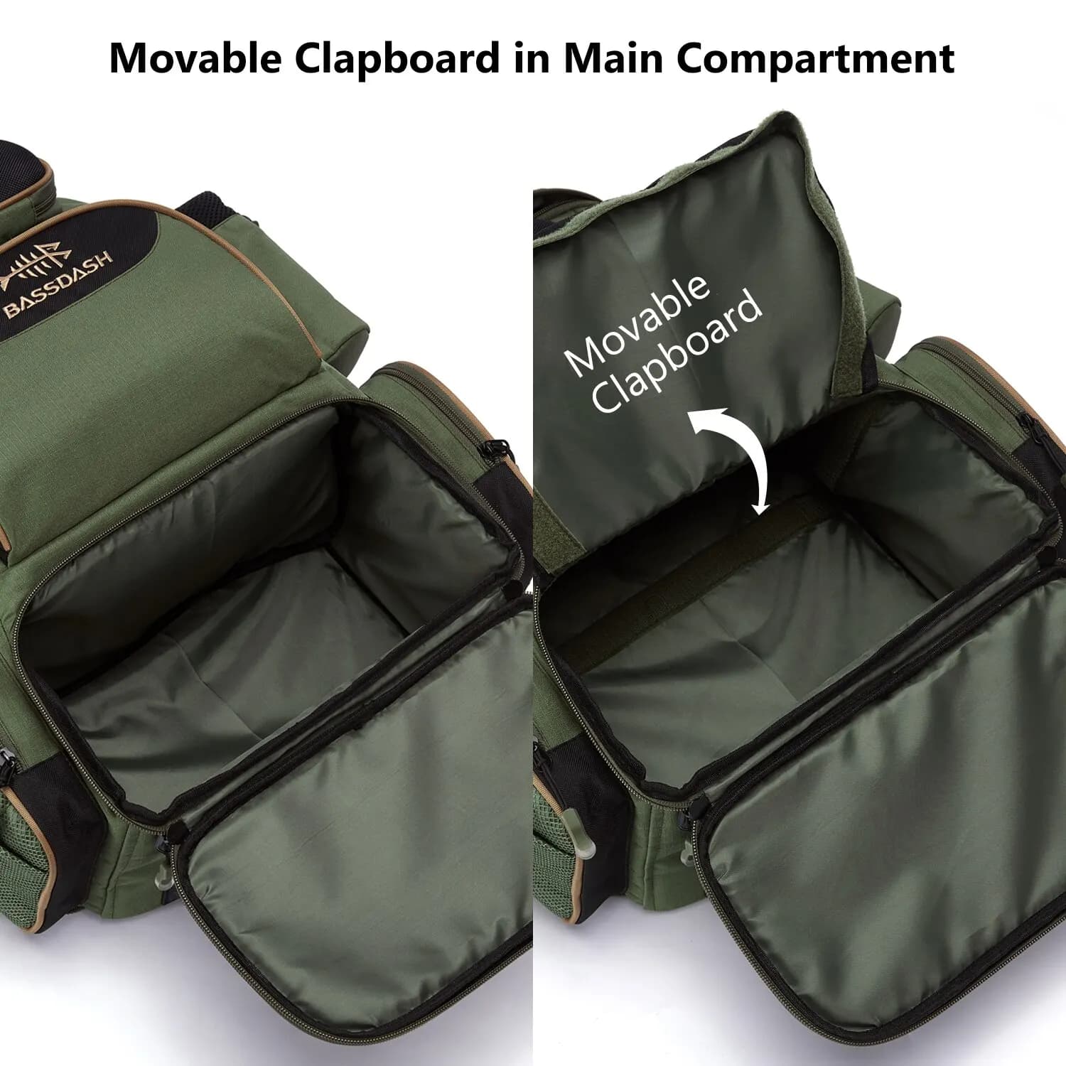 Sac à dos Bassdash pour matériel de pêche - Boîte à accessoires tactique légère et multifonction pour pêcheurs