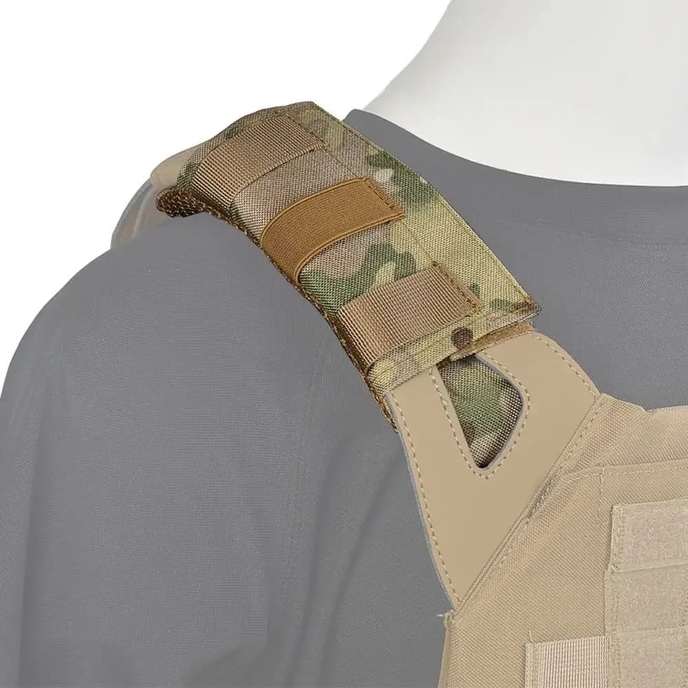 2 coussinets d'épaule respirants mesh pour gilet de pêche tactique et sac à dos