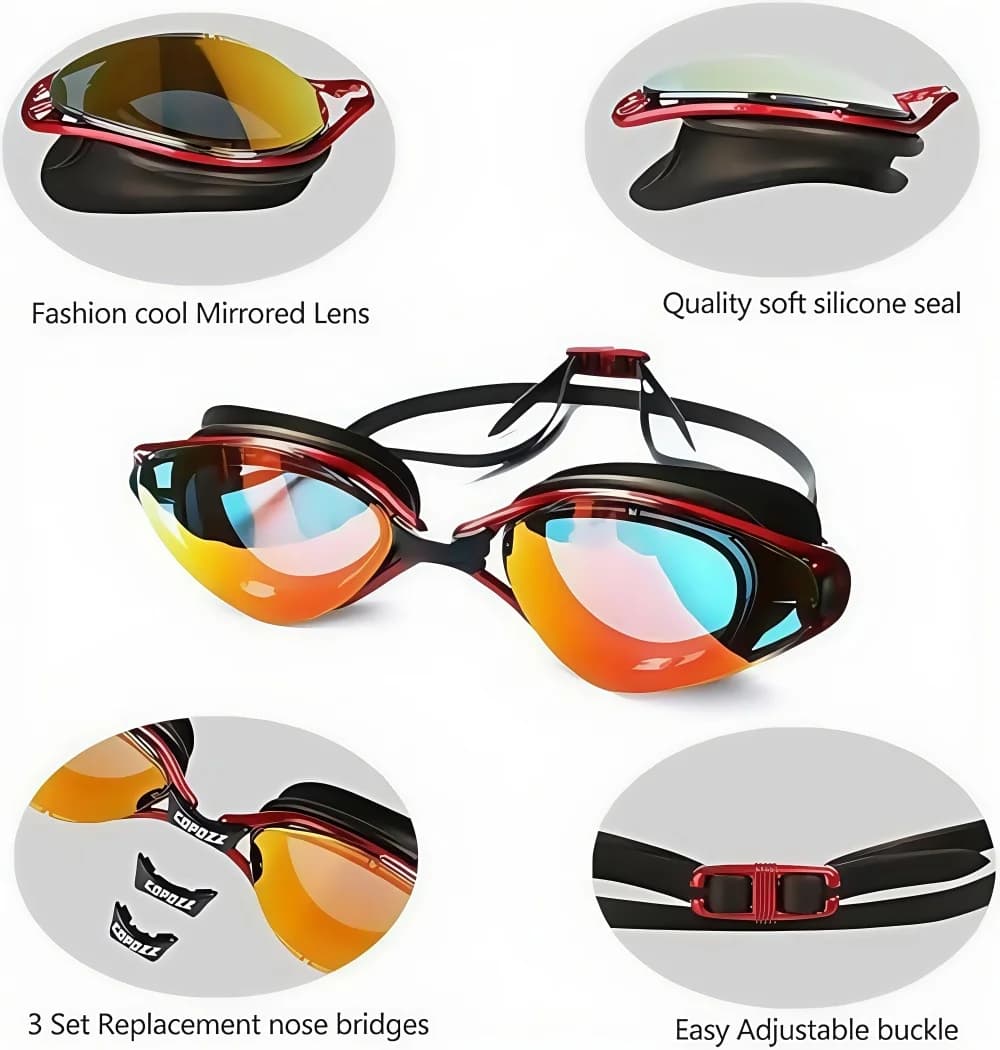Nouvelles lunettes de natation silicone mode vision haute définition anti-buée UV - Qualité premium