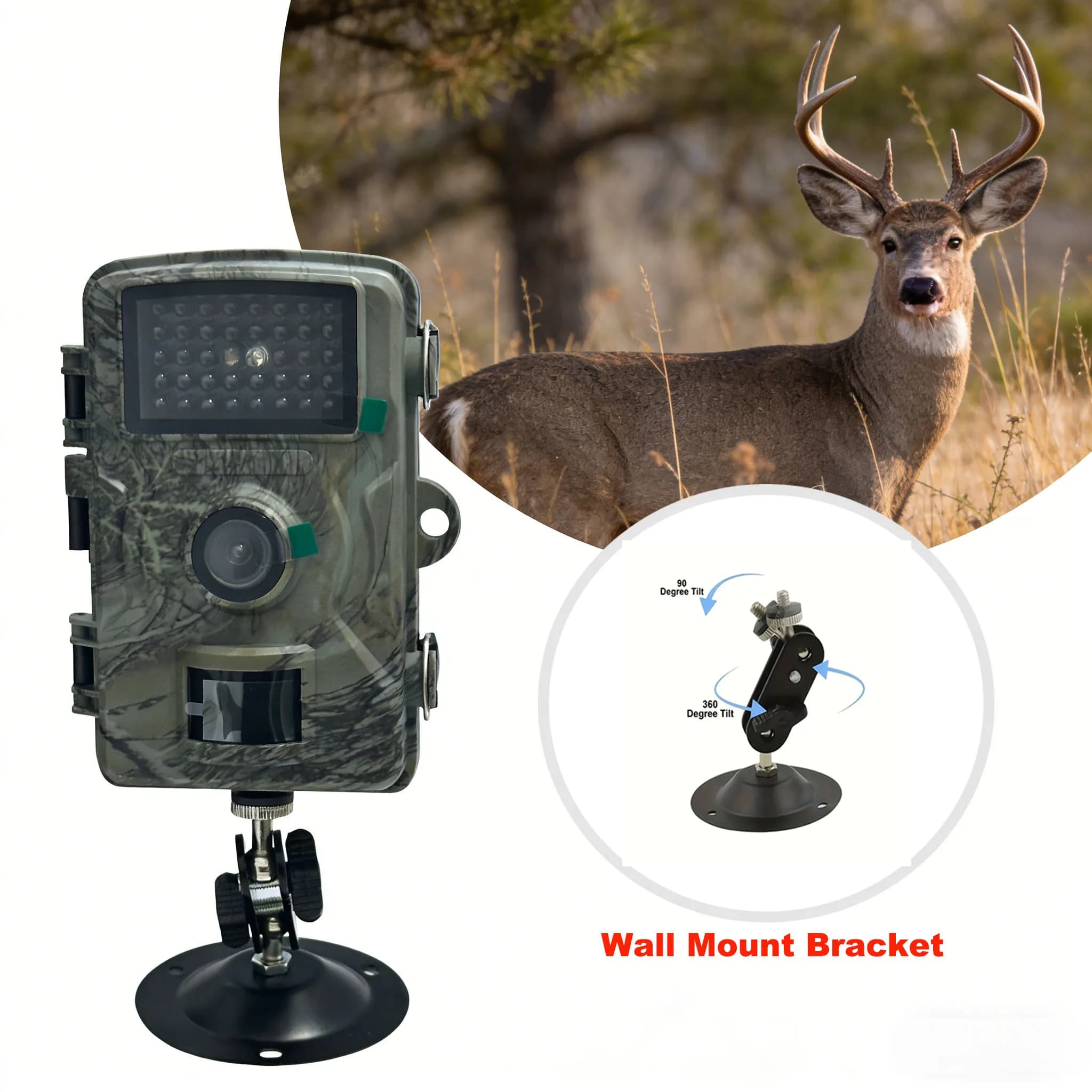 Caméra de chasse avec vision nocturne IR et détection de mouvement - Parfaite pour le pistage animalier