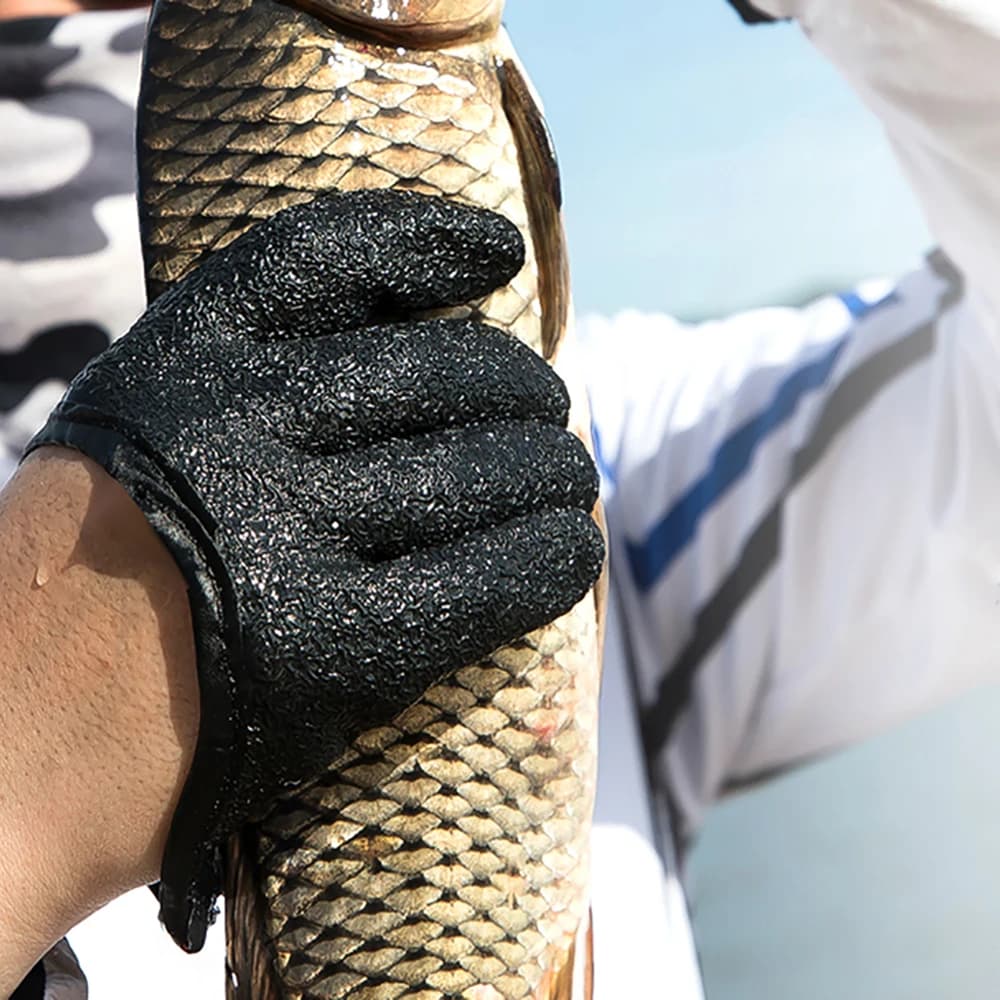 Gants de pêche pleine main étanches anti-dérapants anti-coupures durables pour capture carpe protection mains