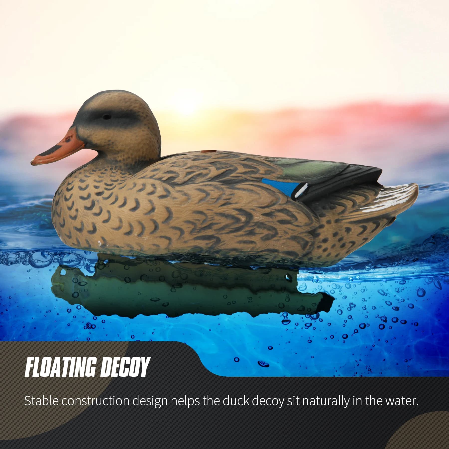 Leurre de canard mallard flottant 3D réaliste pour chasse au gibier d'eau - Accessoire de chasse