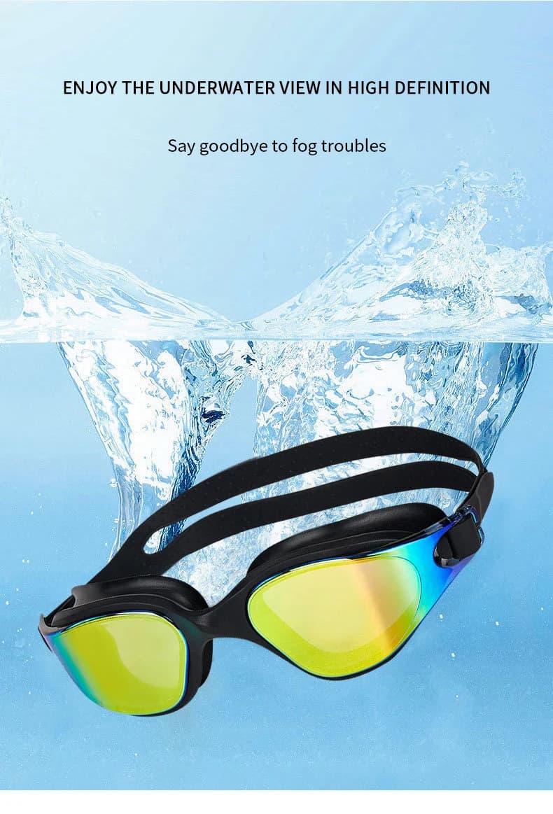 Lunettes de natation unisexe anti-buée - Modèle professionnel étanche réglable pour homme et femme