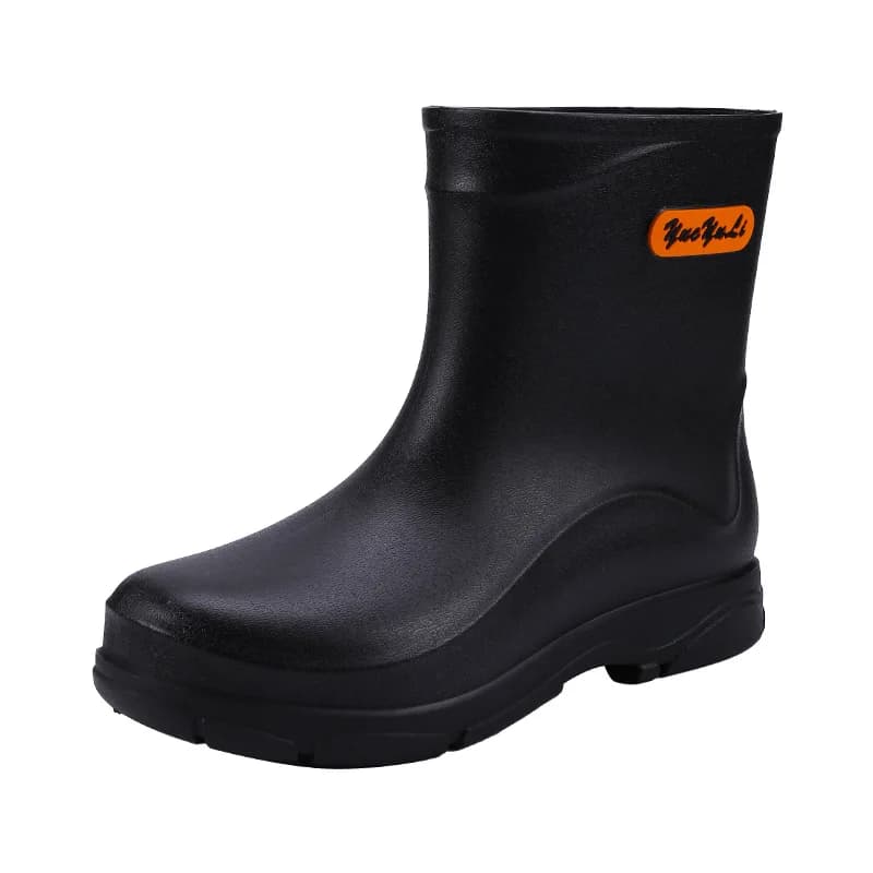 Bottes de pluie mi-mollet tendance pour homme - Travail en cuisine, pêche et lavage auto