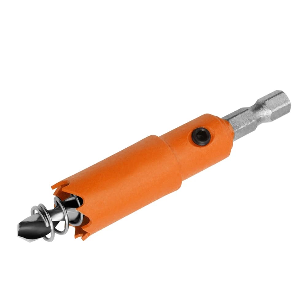 Foret bimétal orange 6.35mm pour bois plâtre plastique multifonctionnel bricolage pêche
