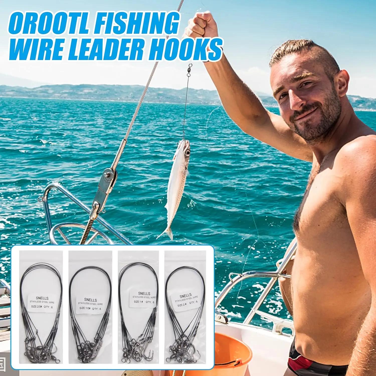 Montage fishing hook avec leader rig et rolling swivel pour pêche en eau douce et pêche au vif