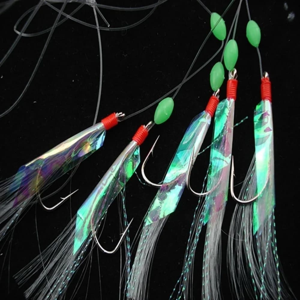 Lot de 5 leurres souples imitation poisson et crevette multicolores avec hameçon à ardillon cristal pour pêche polyvalente