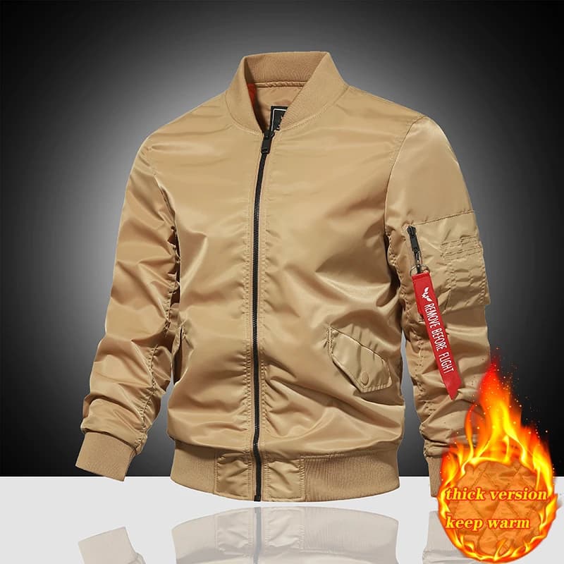 Veste bomber Air Force MA1 homme printemps automne hiver - Baseball épaisse coupe-vent chaude en coton