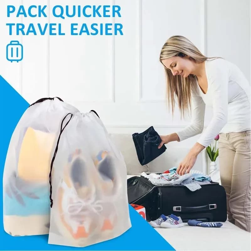 5 à 10 sacs de rangement chaussures portable étanche transparent pour voyage et maquillage