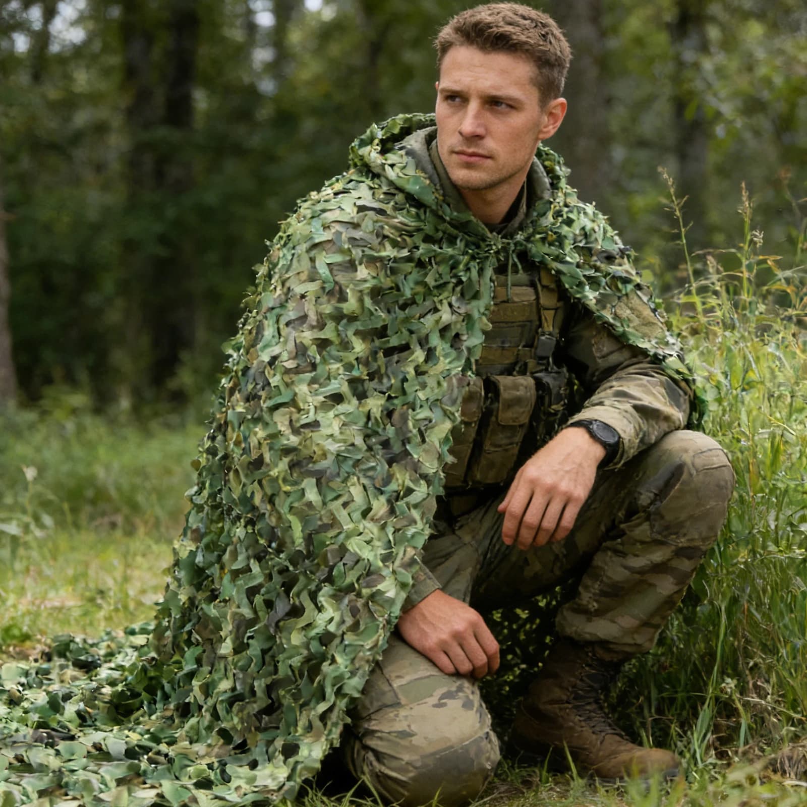 Grand filet camouflage 600x800cm étanche militaire - Pour chasse, camping et photographie extérieure