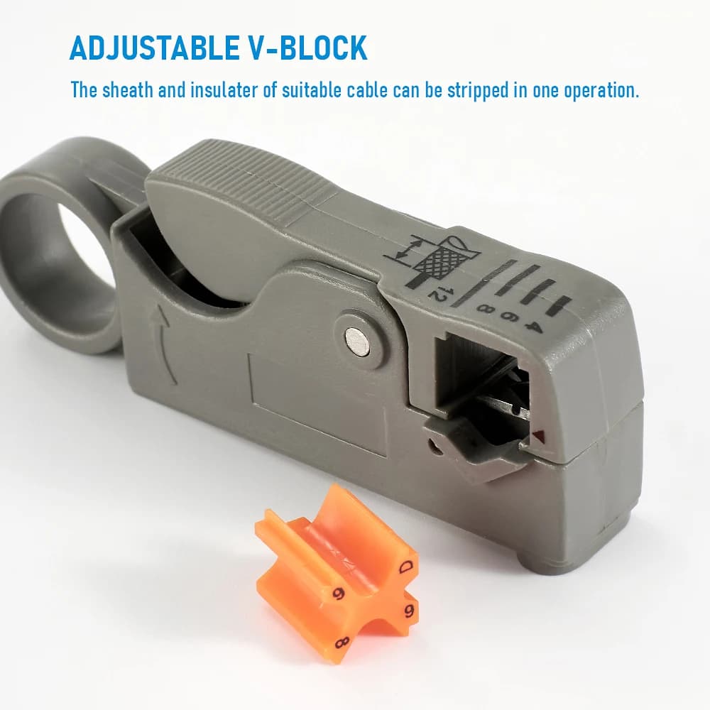 Dénudeuse câble coaxial RG6/58/59 pour pêche : outil réseau rotatif professionnel pour câbles vidéo