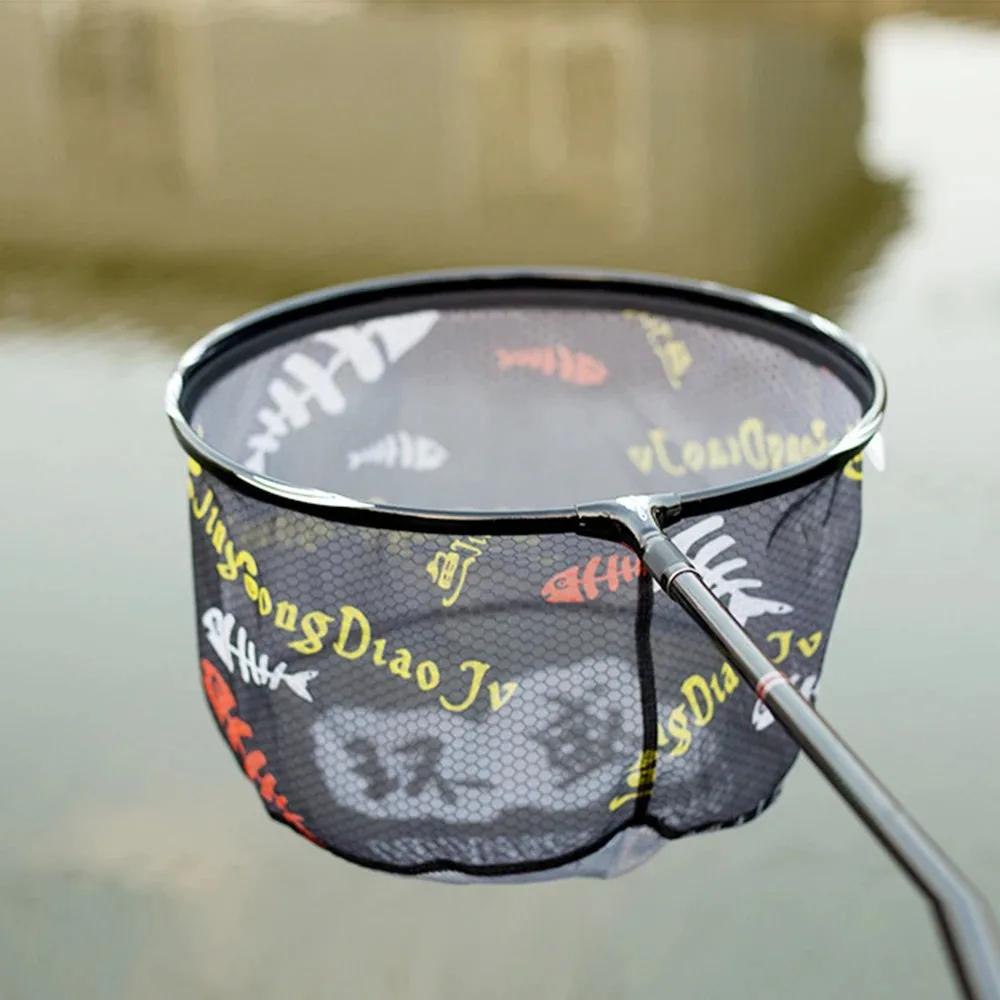Épuisette pêche carbone anti-crochet ultra légère alliage titane solide profondeur accessoire outil