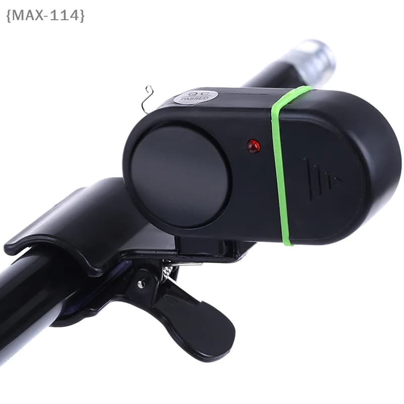 Alarme morsure carpe B1101 MAX114M3 réglable volume/sensibilité avec LED - Pour pêche nuit