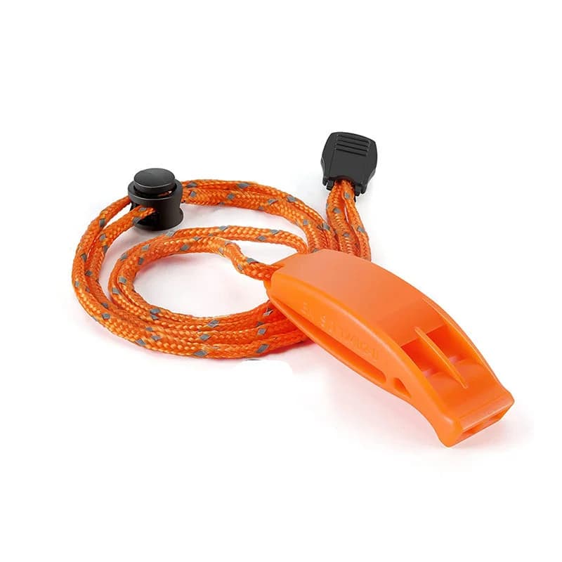 Lot de 3 sifflets de secours avec dragonne - Sécurité pour kayak, gilets de sauvetage et bateaux de pêche