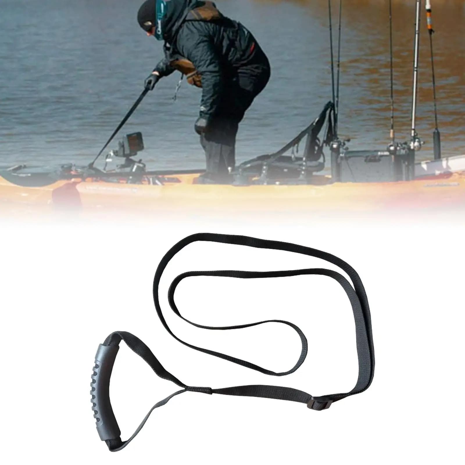 Sangle d'aide à la position debout pour kayak - Corde de traction confortable pour pêche en stand-up