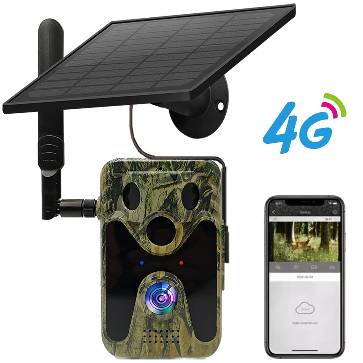 Caméra trail 2K ultra HD infrarouge 4G solaire - Surveillance animalière extérieure étanche et connectée