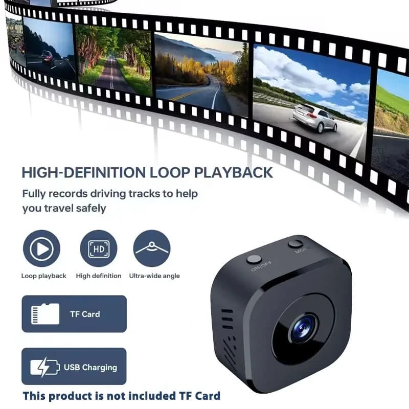 Caméra de sécurité mini WiFi 4K vision nocturne détection mouvement audio bidirectionnel pour surveillance