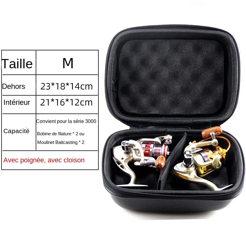 Étui de protection pour moulinet de pêche en cuir étanche et anti-choc - Stockage matériel PJ199