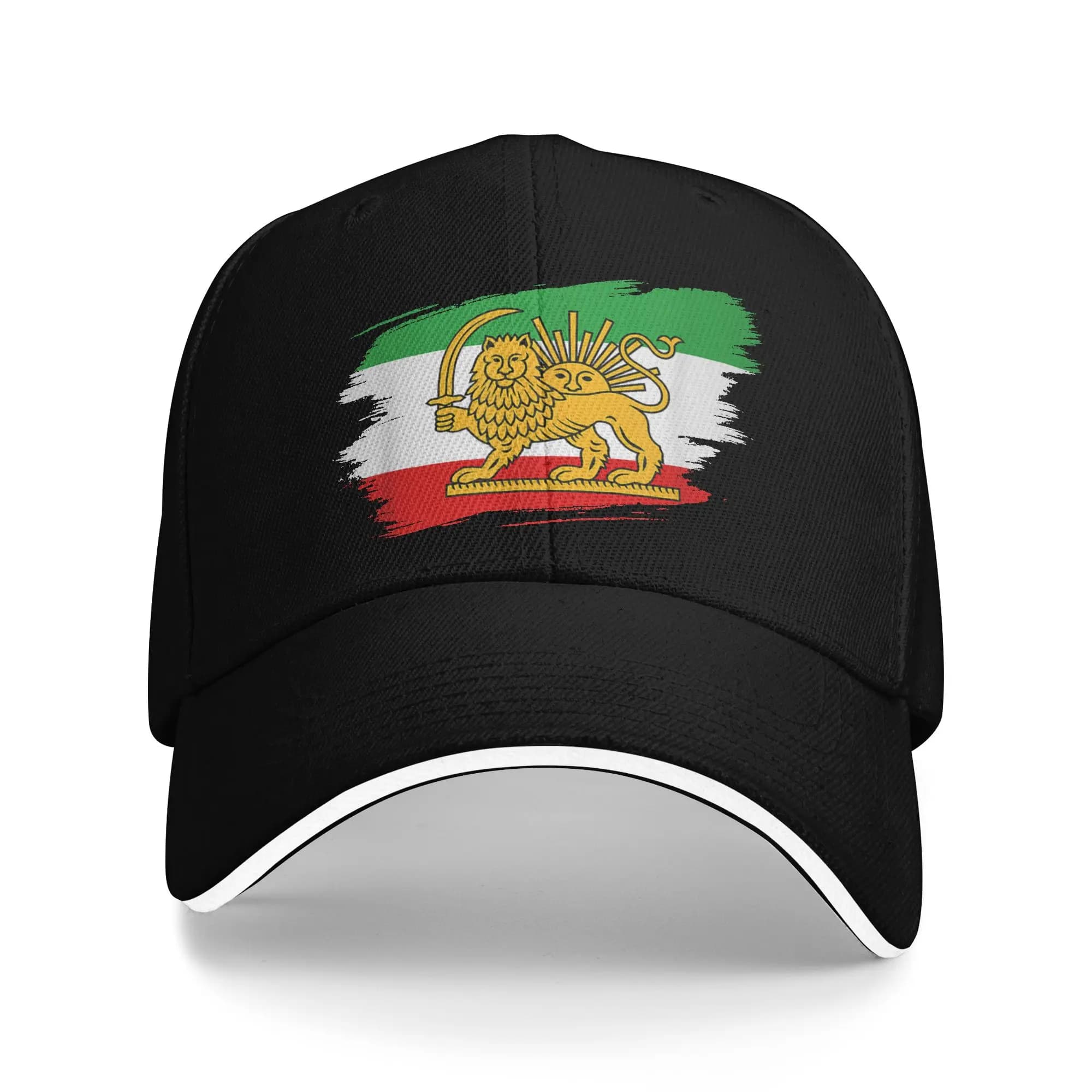 Casquette baseball drapeau Iran pêche camping - Lion persan unisexe couple activités outdoor