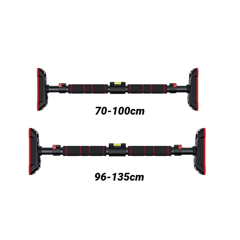 Barre de traction réglable 69-92cm avec niveau à bulle pour porte - entraînement force