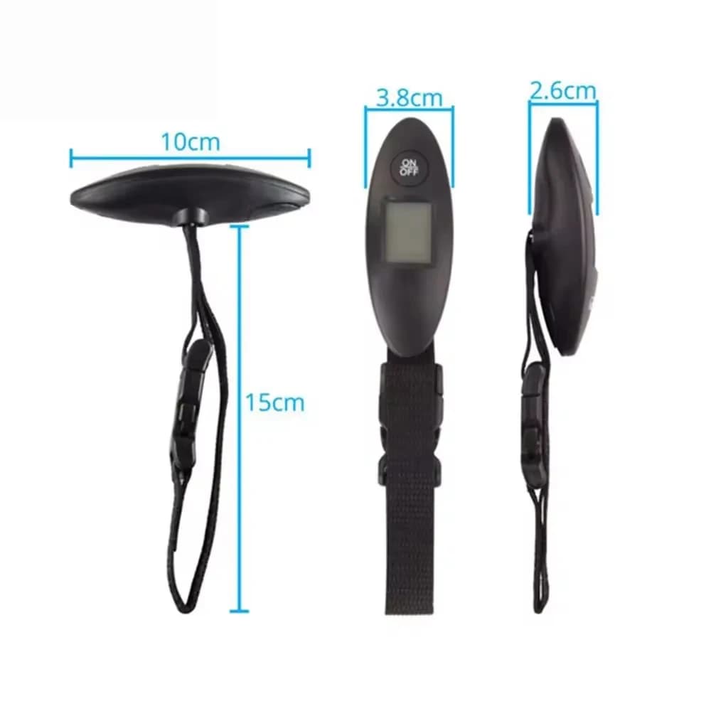 Mini balance digitale LCD 40 kg portable - Échelle pour valises et pêche avec crochet