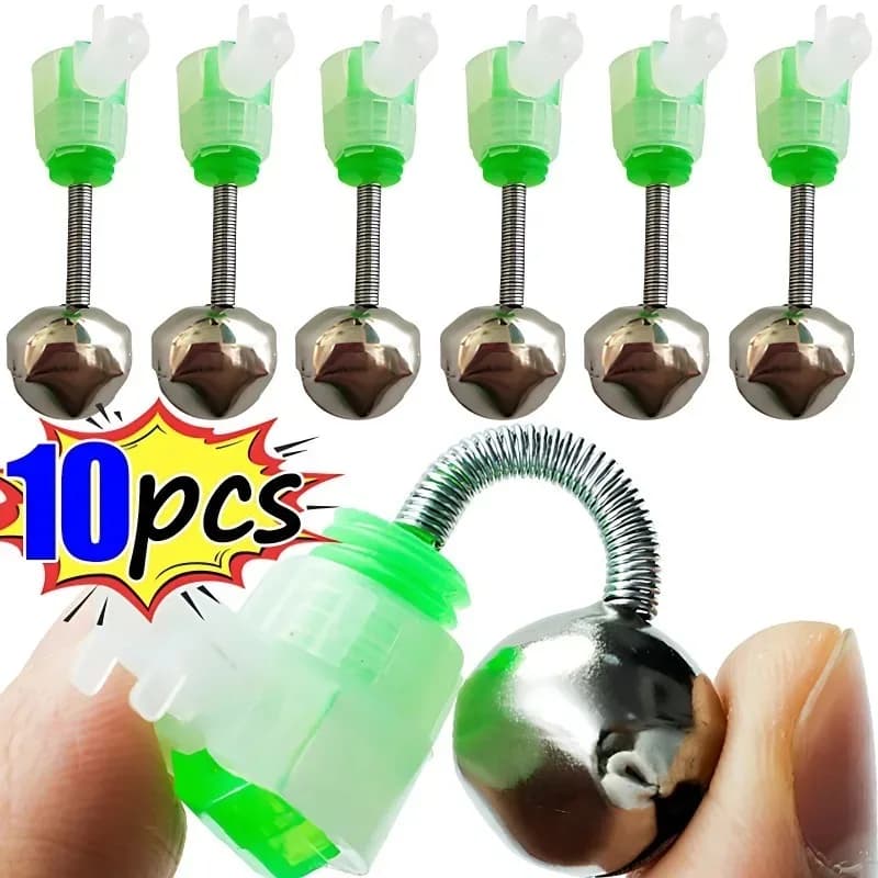Cloches alarme pêche 10/5 pièces - indicateur appât sonore fort pour pêche nocturne