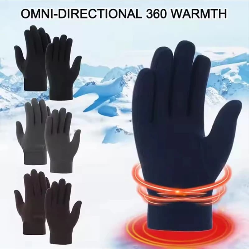 Gants hiver épais thermiques polaire pleine main résistance froid vent ski vélo hommes femmes