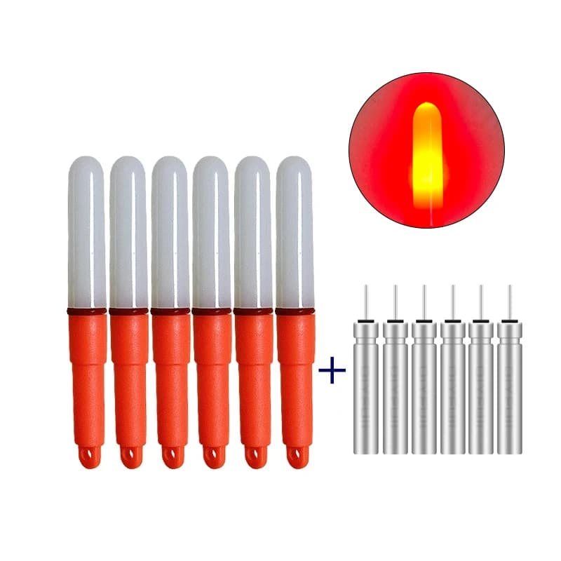 6 bâtons lumineux électroniques attirant les poissons - pêche mer et océan - accessoires