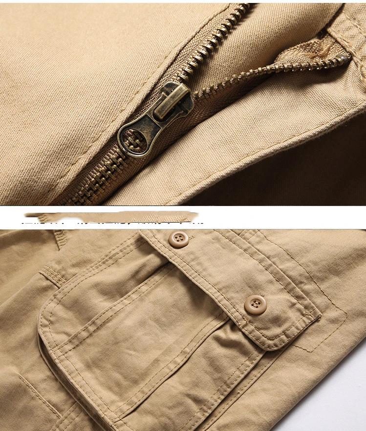 Pantalon cargo militaire homme pêche - Tissu coton multi-poches pour activités extérieures