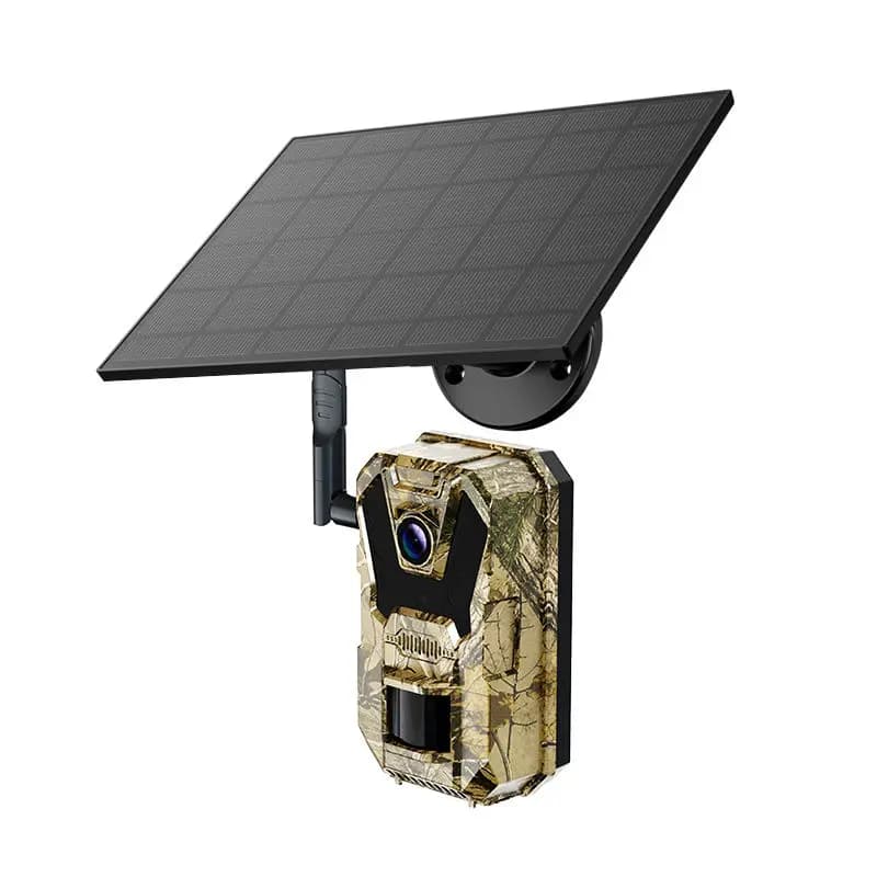 Caméra de chasse 4G LTE étanche solaire 4MP avec application Ucon pour surveillance faunique à distance