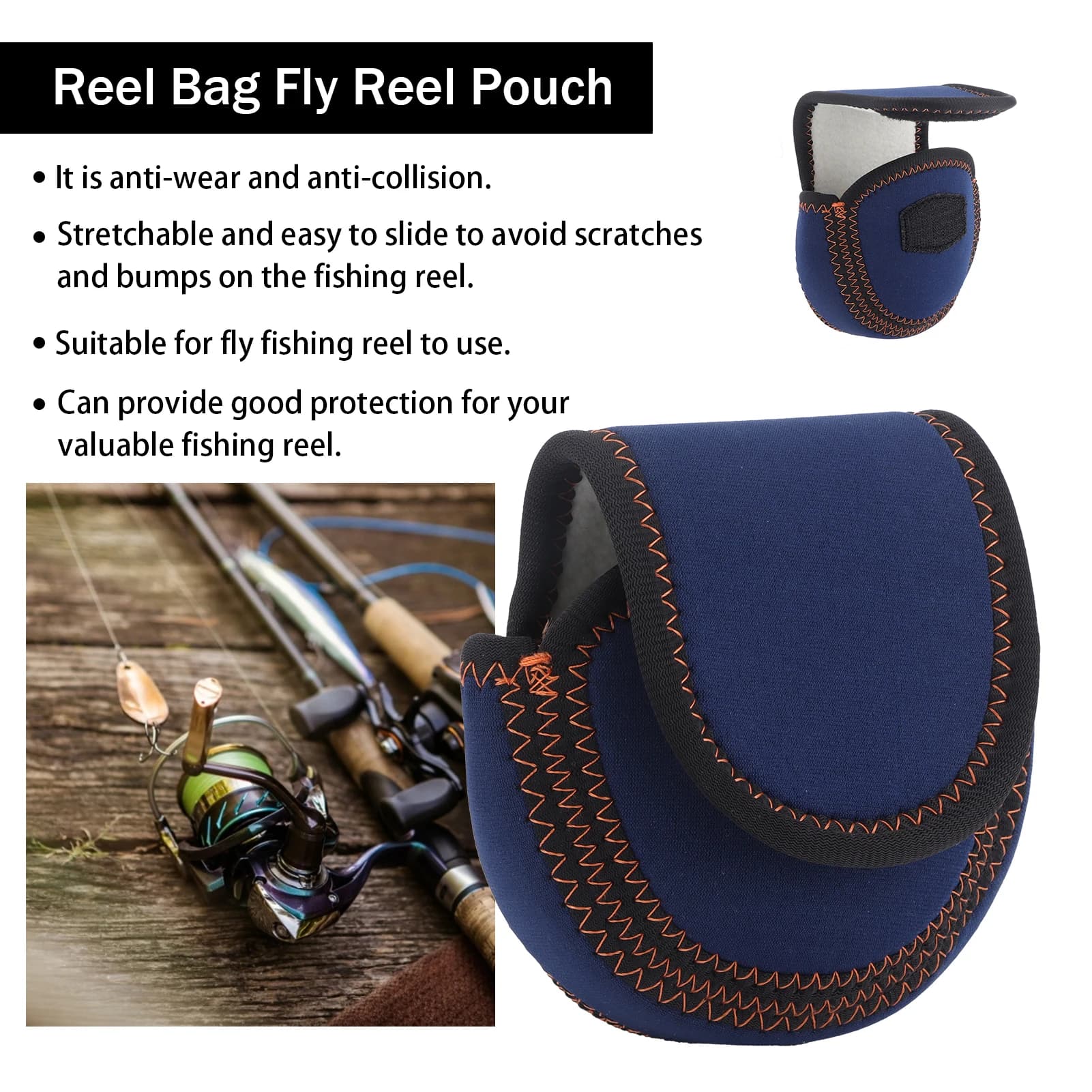 Étui de protection néoprène anti-choc pour moulinet de pêche à la mouche - Accessoire de rangement