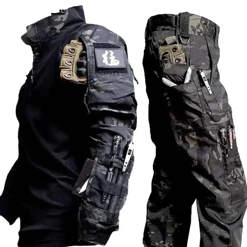 Ensemble tactique complet pour pêche chasse - Veste+pantalon imperméable pêche sportive