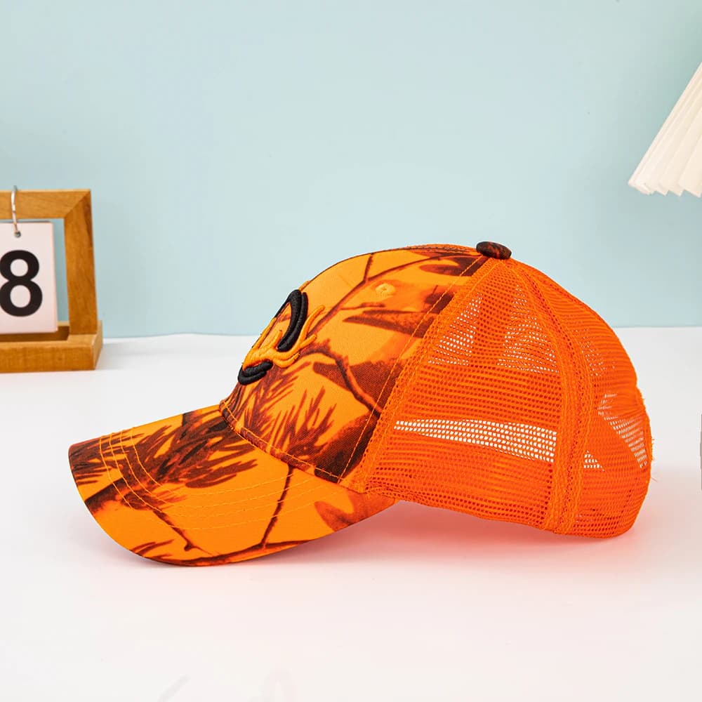 Casquette baseball bois de cerf brodé camouflage pêche tactique maille respirable casual