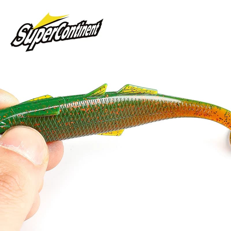 Leurre souple ShadTeez T-tail 5cm-12cm - soft lure avec yeux 3D pour brochet et sandre