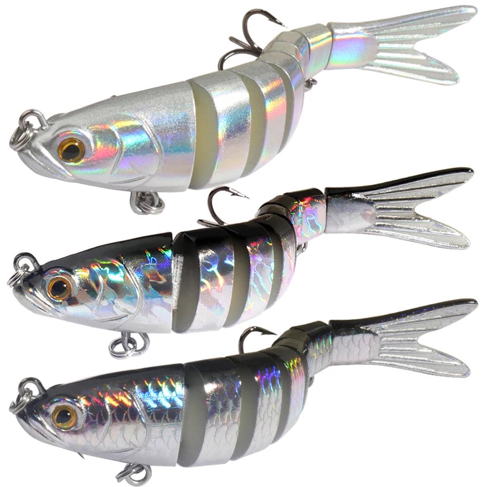 3 leurres souples multi-articulés 11g 16g 27g - swimbait bionique pêche carnassier perche brochet