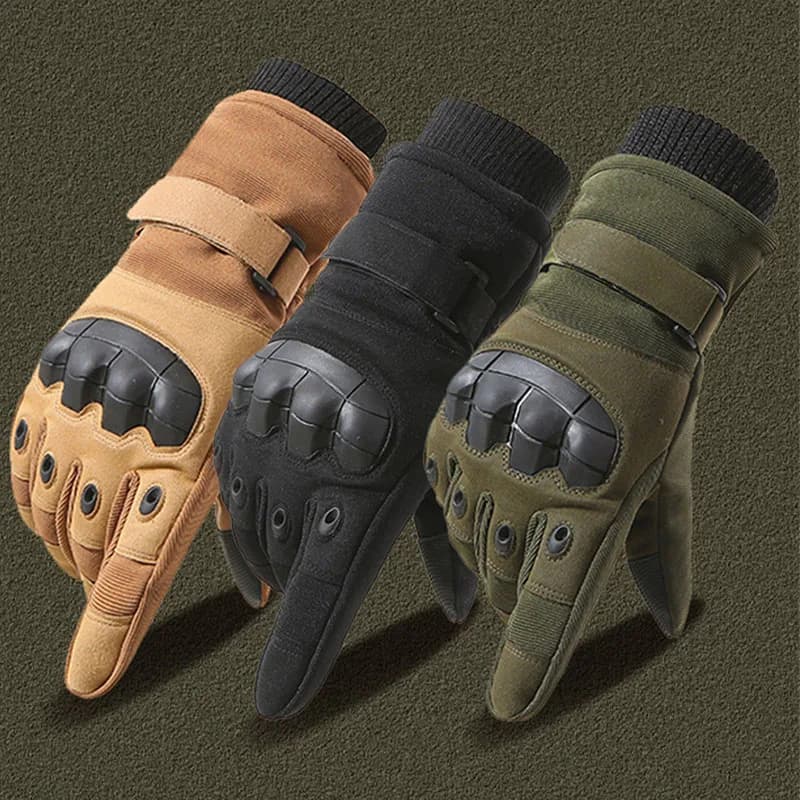 Gants tactiques hiver chauds écran tactile pêche ski chasse protection extérieure hommes