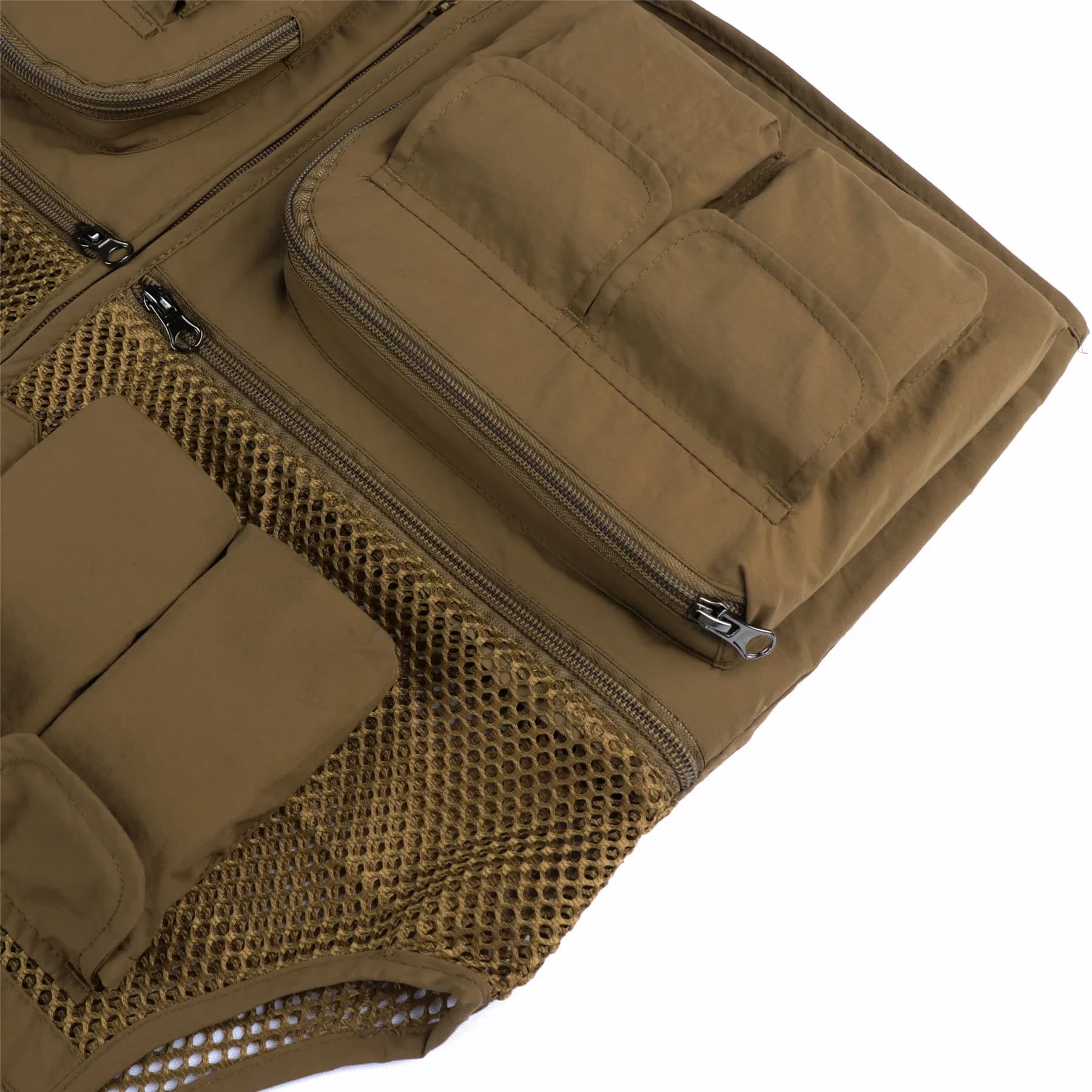 Veste tactique homme sans manches multi-poches mesh pour pêche et travail en été