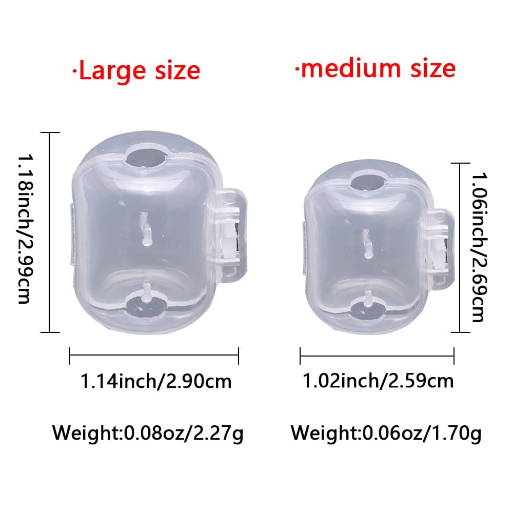 30 coques protectrices hameçons calmar : manchons isolation gros poissons, protection crevettes bois