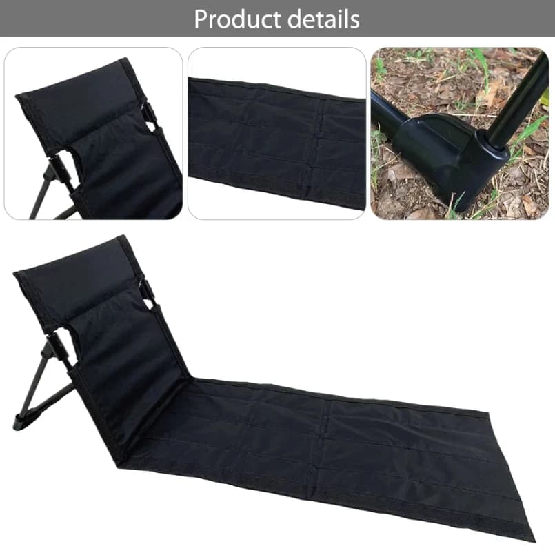 Chaise de plage pliante avec dossier léger pour jardin parc pelouse pique-nique extérieur