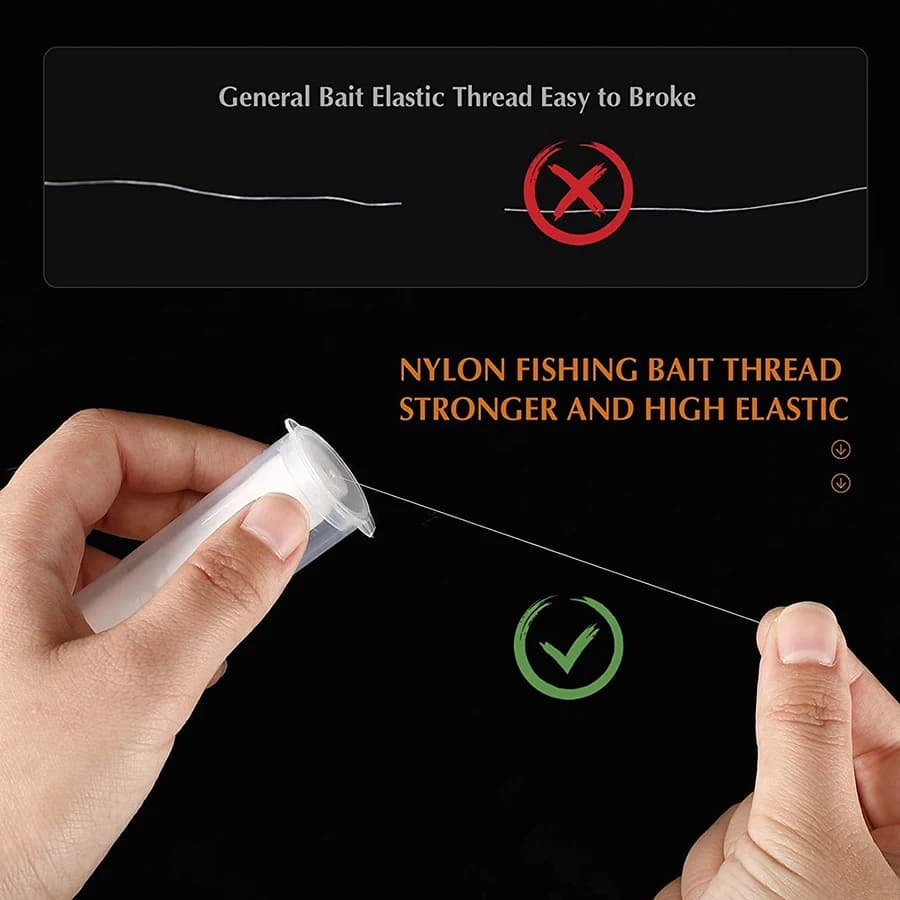 Fil élastique pour appâts 0.2mm - 2 bobines de 200m invisible stretchy pour montages pêche précision